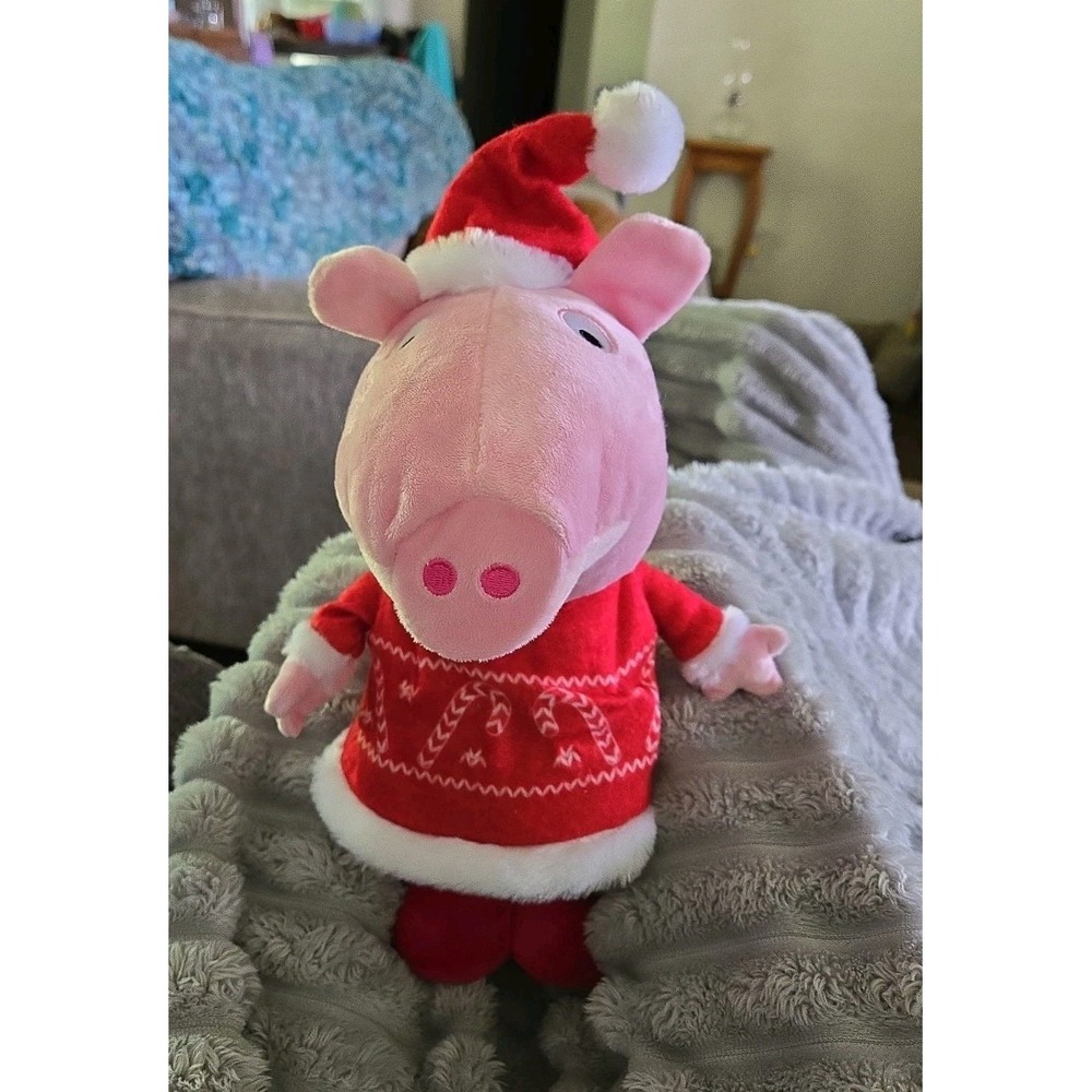 Christmas Holiday 14" Peppa Pig Plush Musical, Dances, Lights Up EUC!!